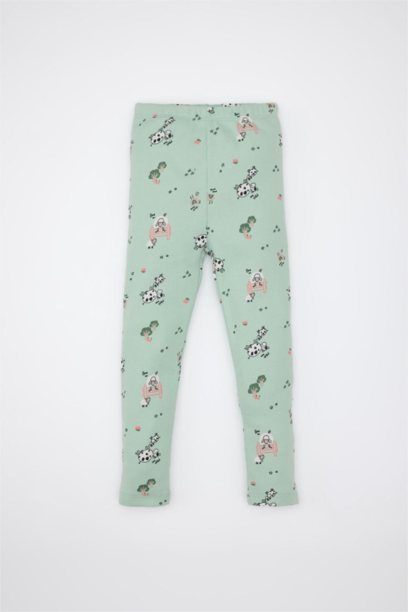 طفلة صغيرة نعناع طقم بيجاما بيبي بناتي ريبانا قصة عادية - قطعتين