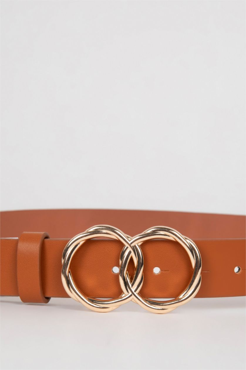 Kadın Taba Kadın Suni Deri Jean Kemeri