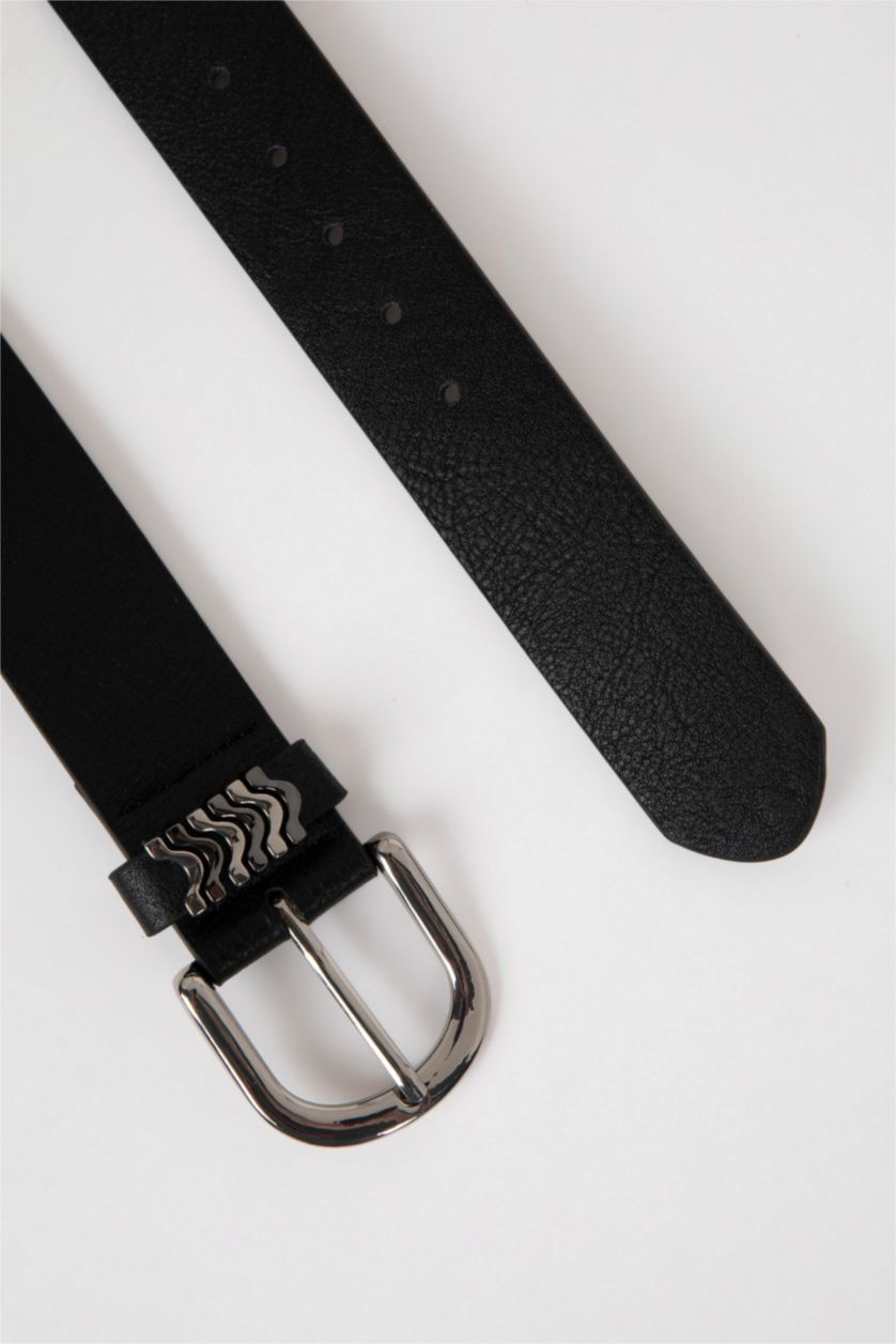 Женщины Черный Классический ремень из искусственной кожи для женщин