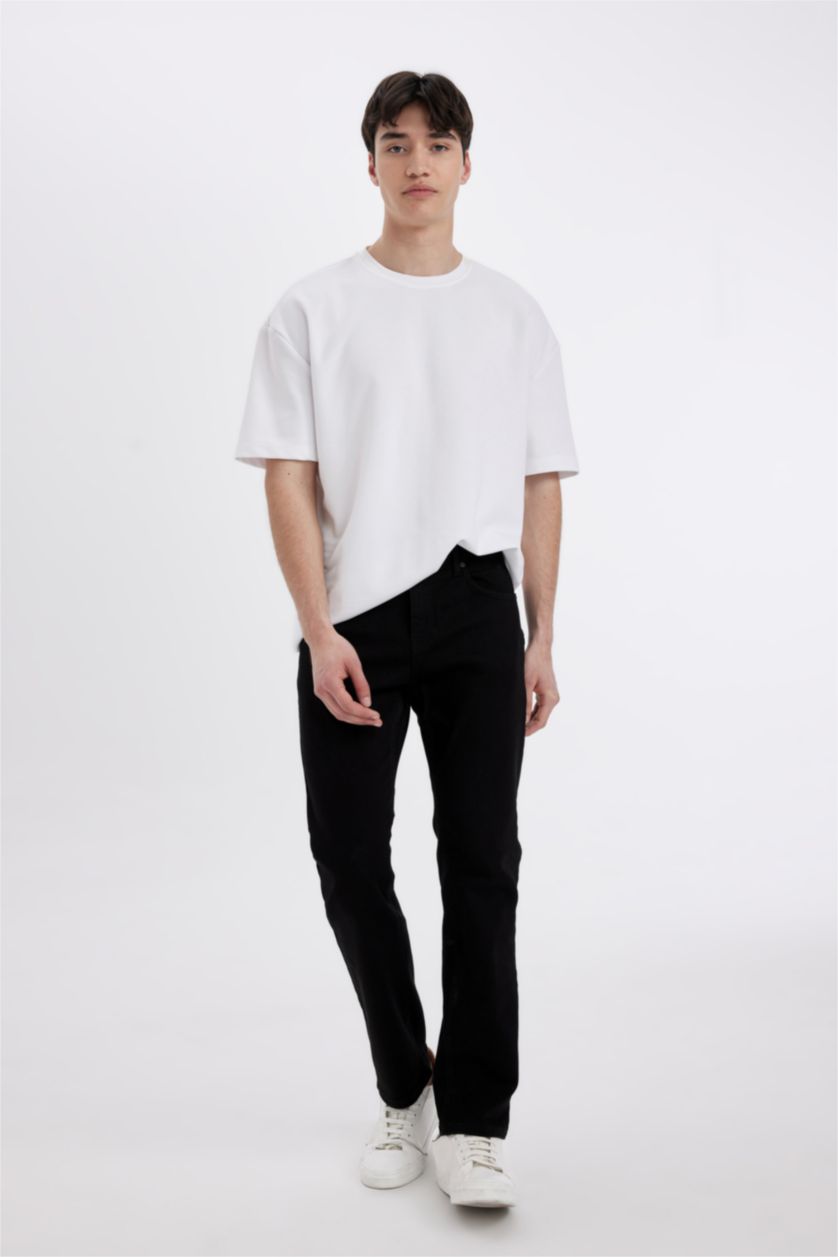 HOMME Noir Jean Denim Sergio - Coupe régulière