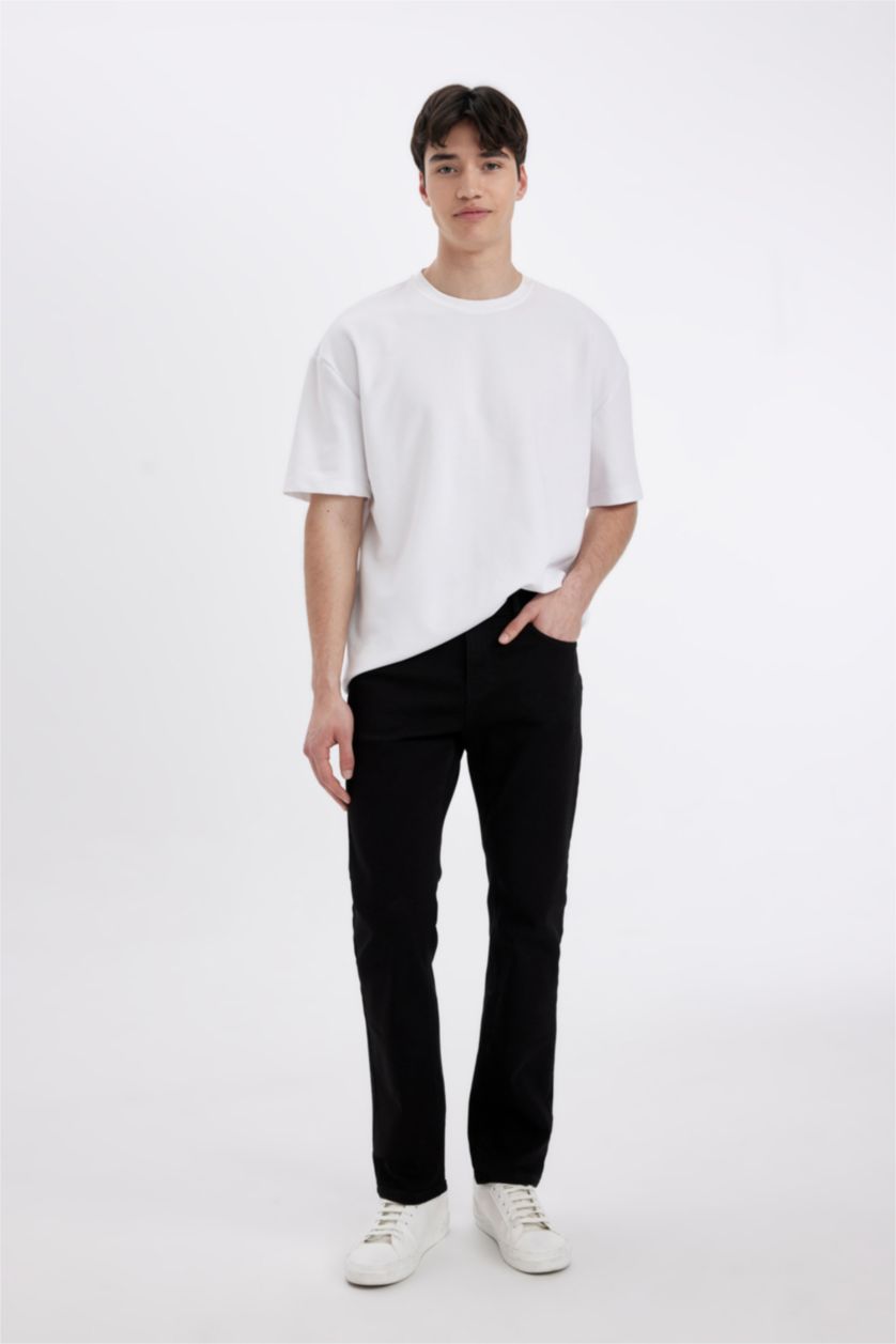 HOMME Noir Jean Denim Sergio - Coupe régulière