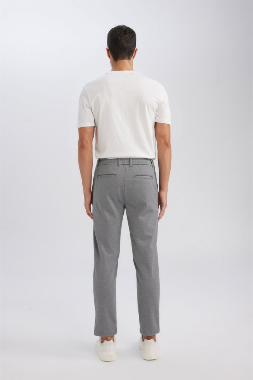 Мужчины Антрацит Брюки джоггеры прямого кроя базовые