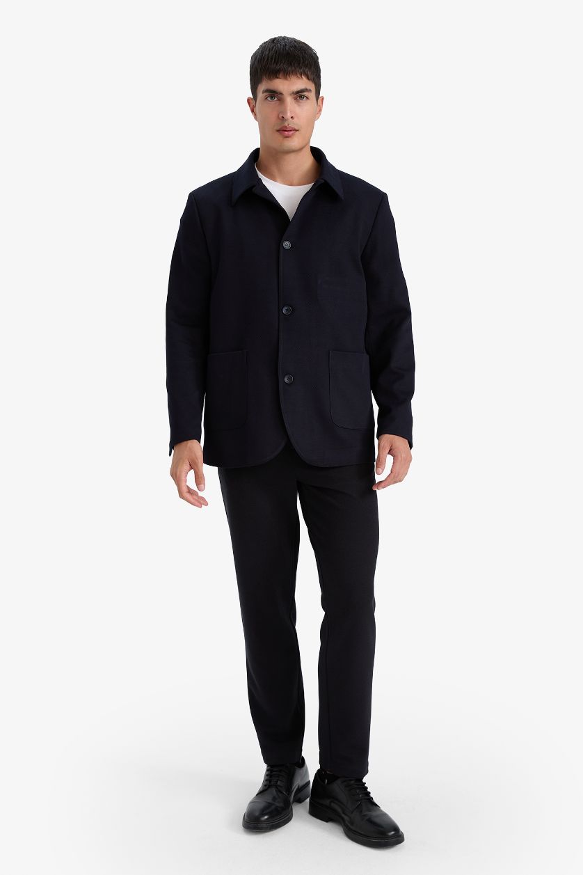 Erkek Siyah Tailored Fıt Pantolon