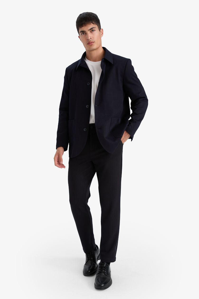 Erkek Siyah Tailored Fıt Pantolon