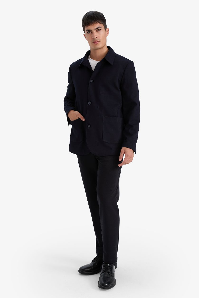 Erkek Siyah Tailored Fıt Pantolon