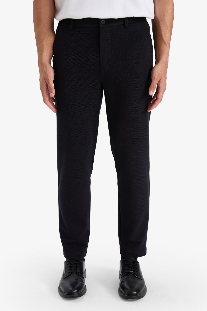 Erkek Siyah Tailored Fıt Pantolon