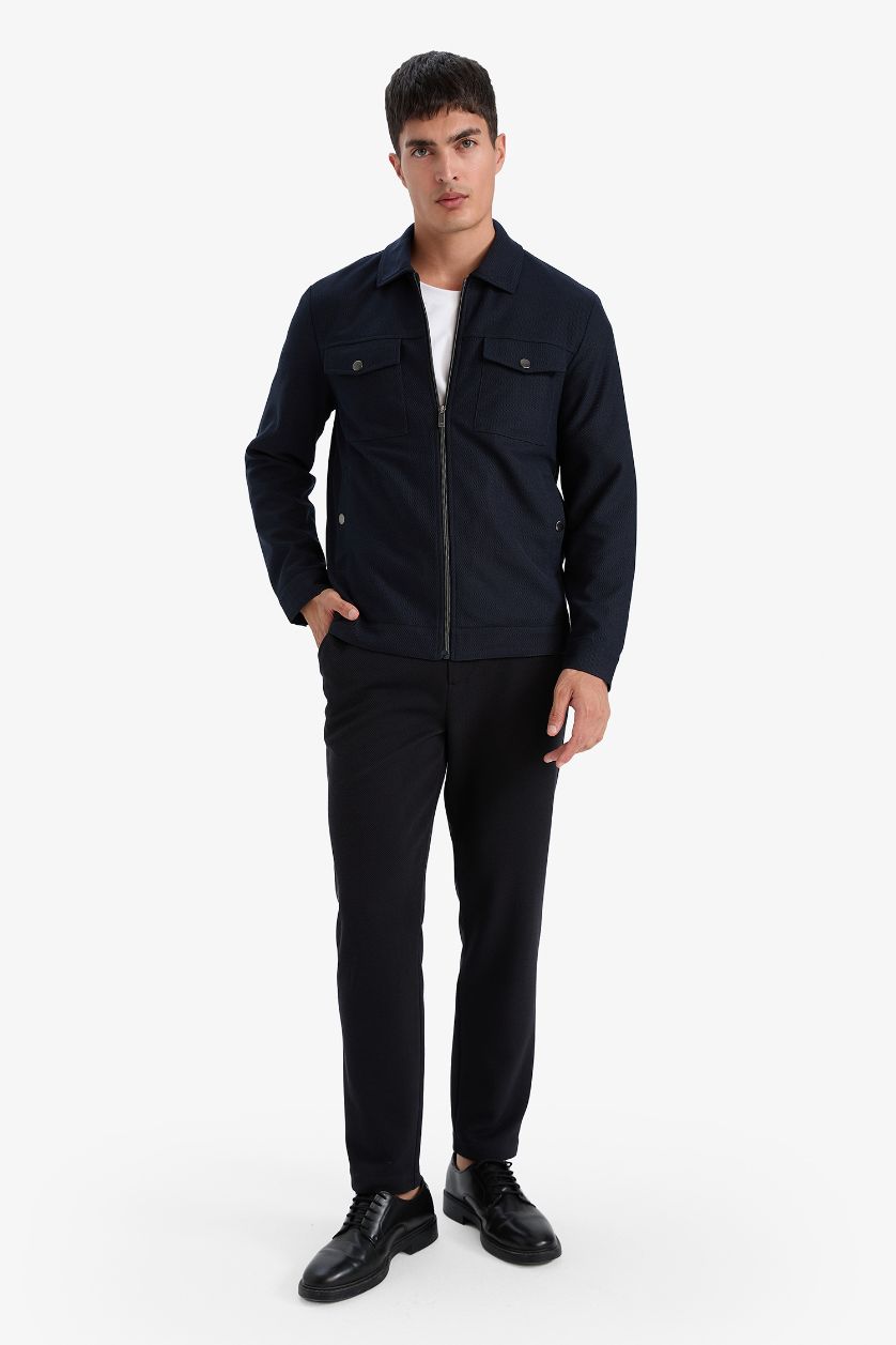 Erkek Lacivert Tailored Fıt Pantolon