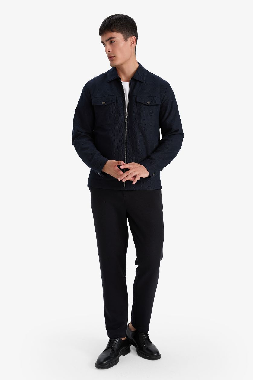 Erkek Lacivert Tailored Fıt Pantolon