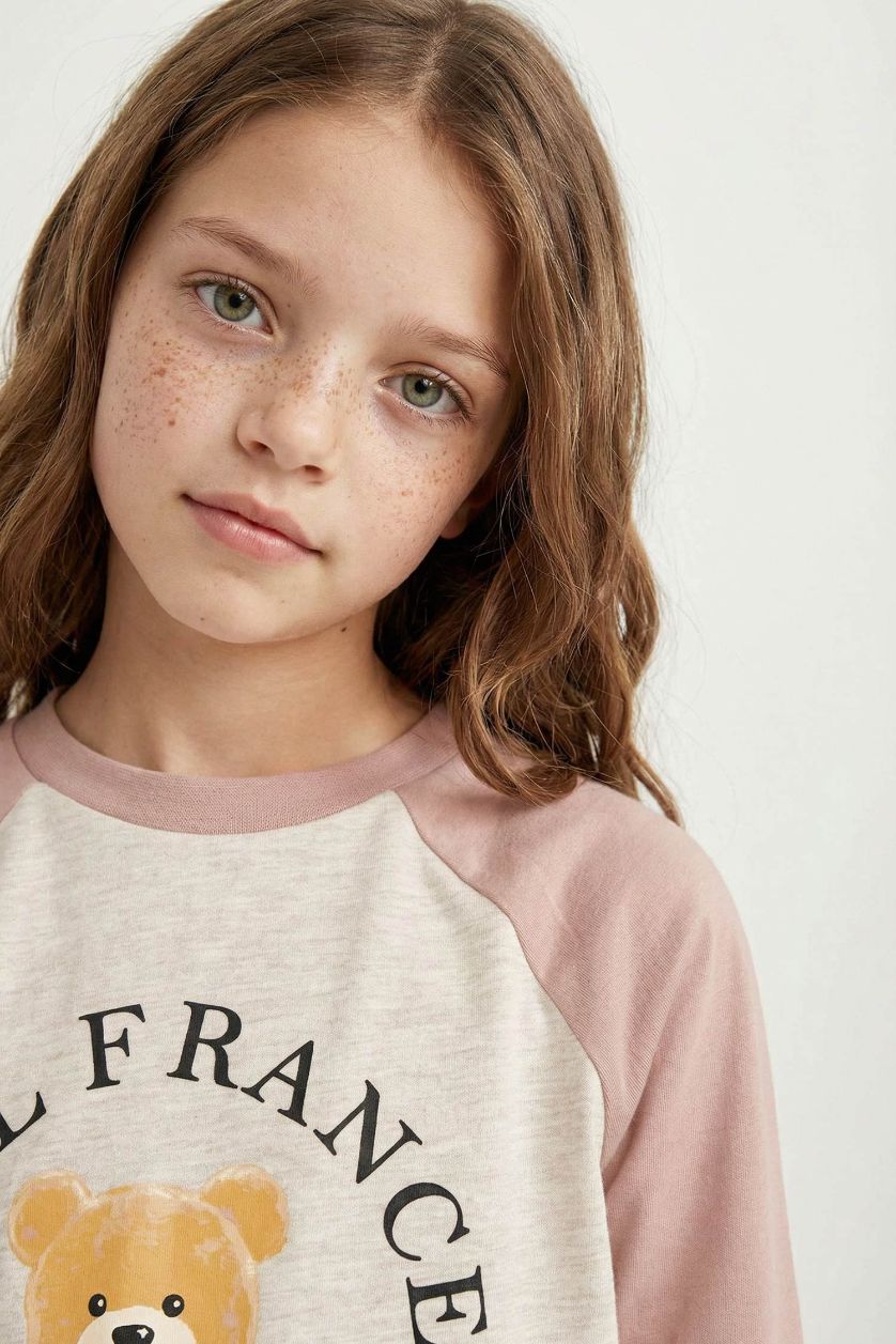 GIRLS & TEENS Rose Girl Printed Long Sleeve 2 Piece Pajama Set