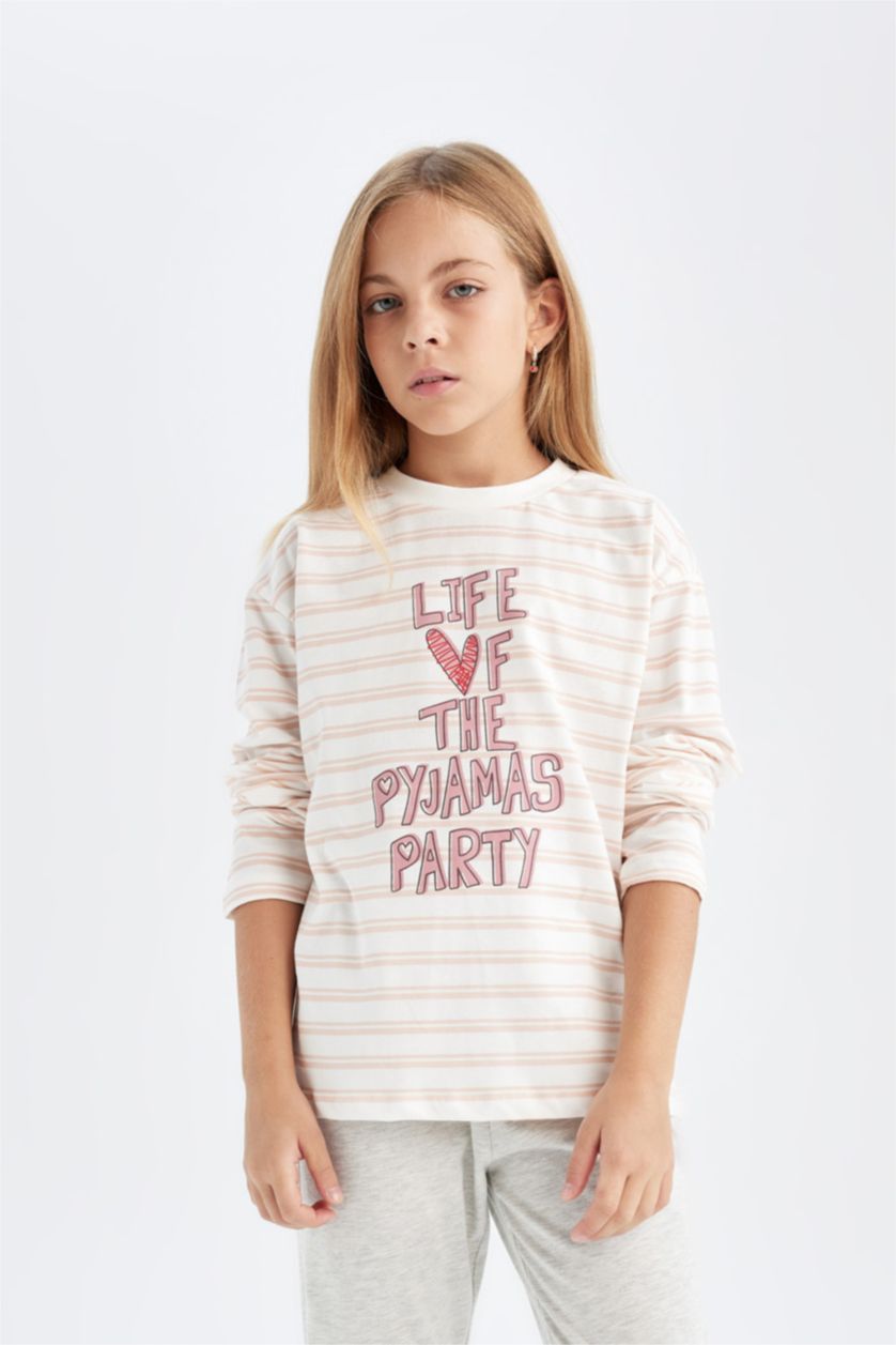 FILLES Écru Pyjama imprimé pour Fille