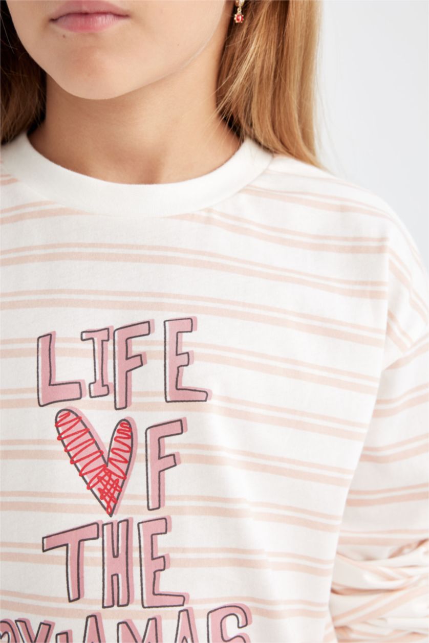 FILLES Écru Pyjama imprimé pour Fille