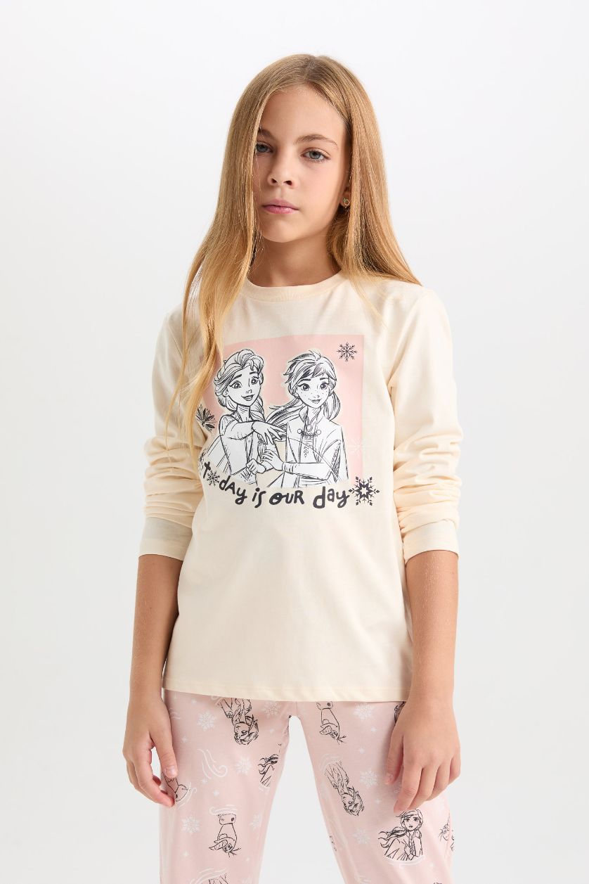 FILLES Écru Pyjama imprimé Frozen à coupe régulière pour Fille