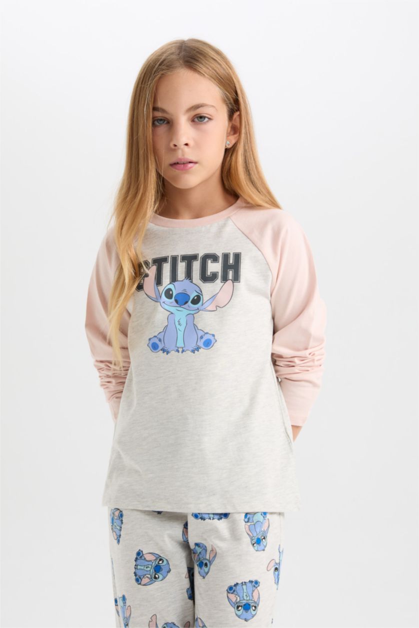 بنات ميلانج رمادي بيجاما قصة عادية من قطعتين