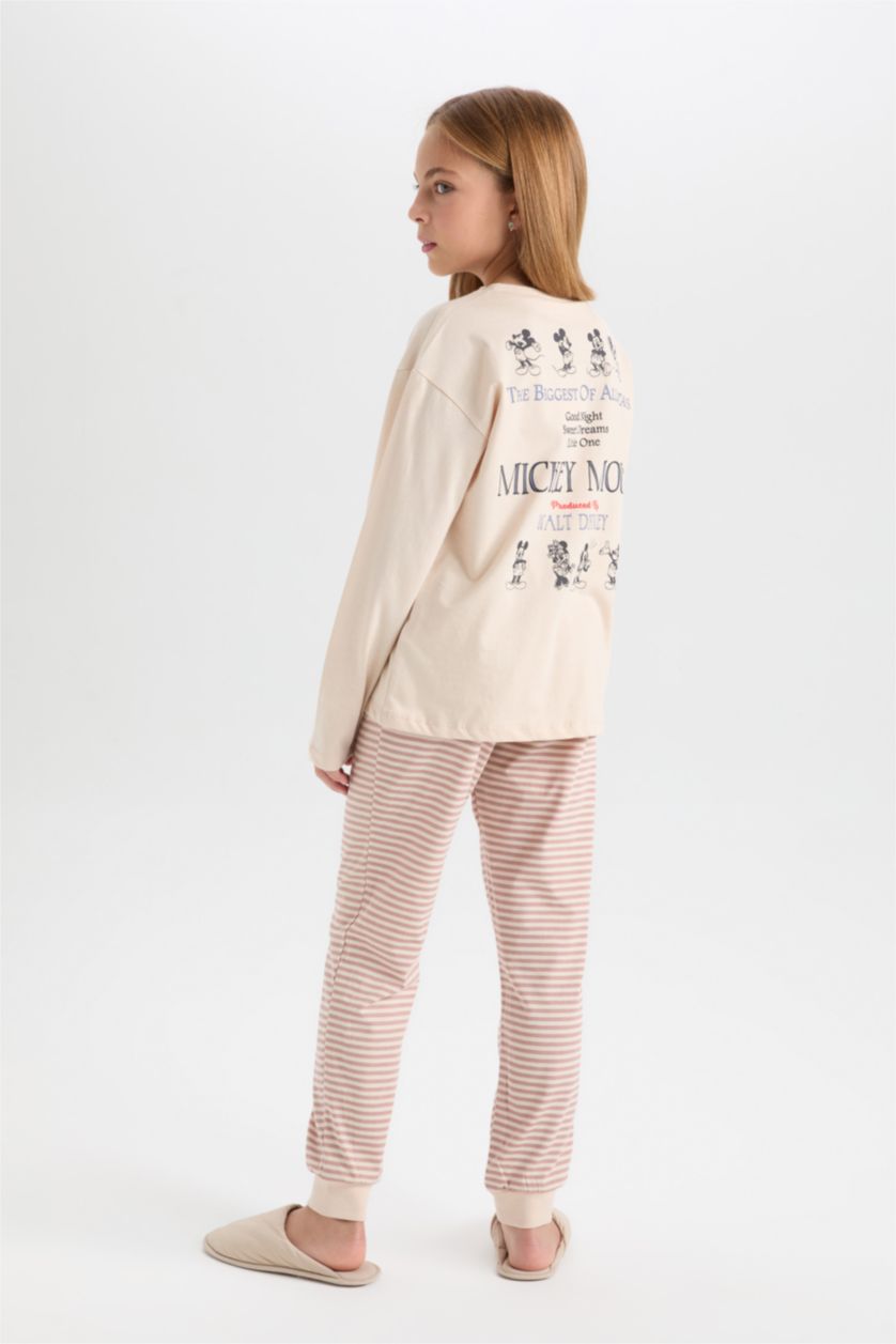 FILLES Écru Pyjama Disney Mickey & Minnie à manches longues pour Fille