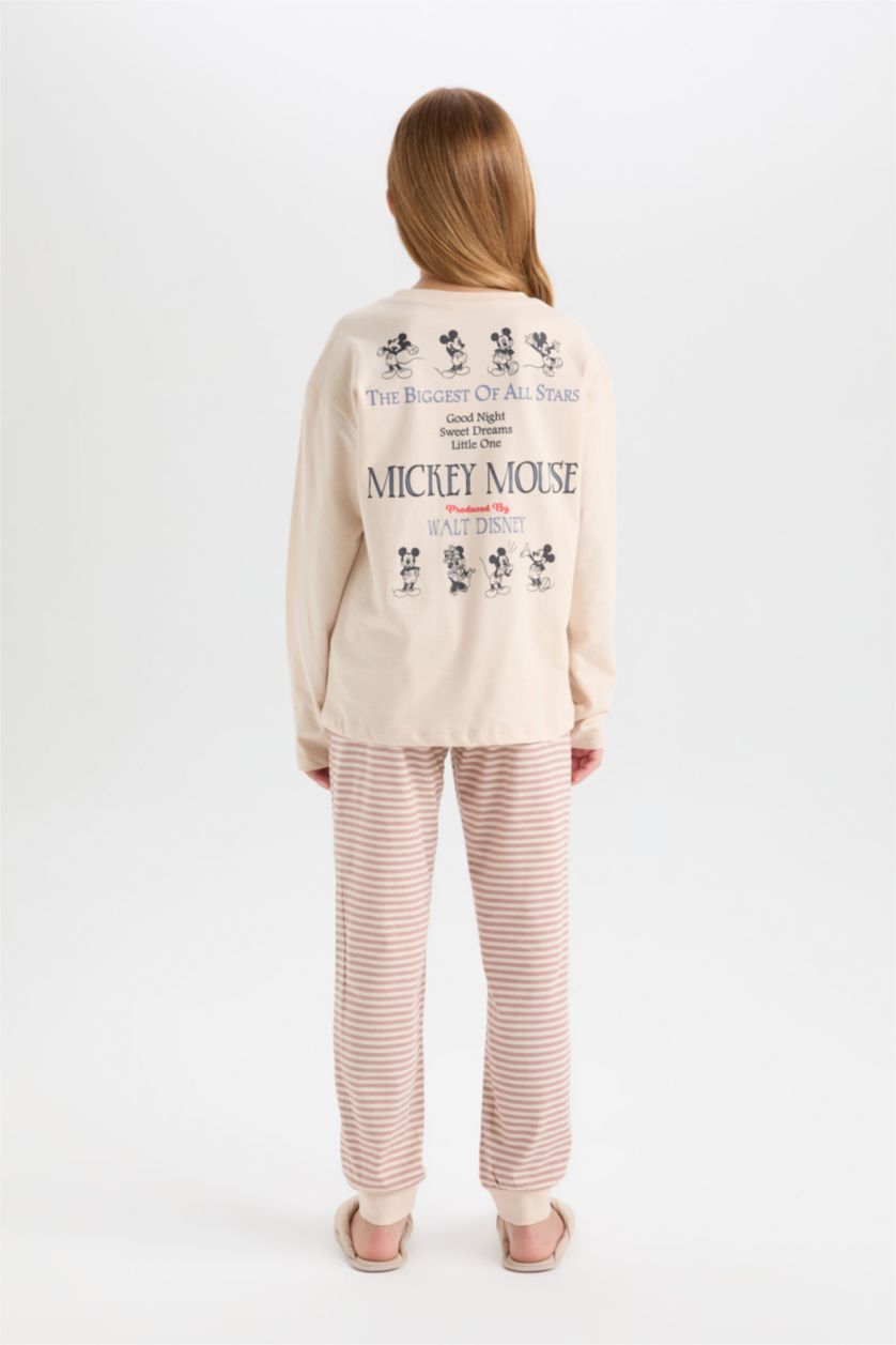 FILLES Écru Pyjama Disney Mickey & Minnie à manches longues pour Fille