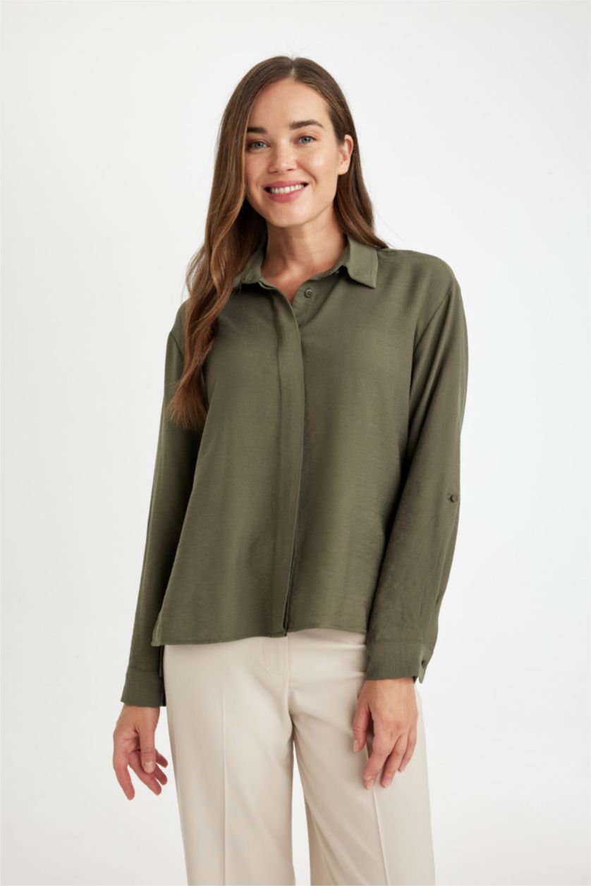WOMAN Dark Khaki Regular Fit
