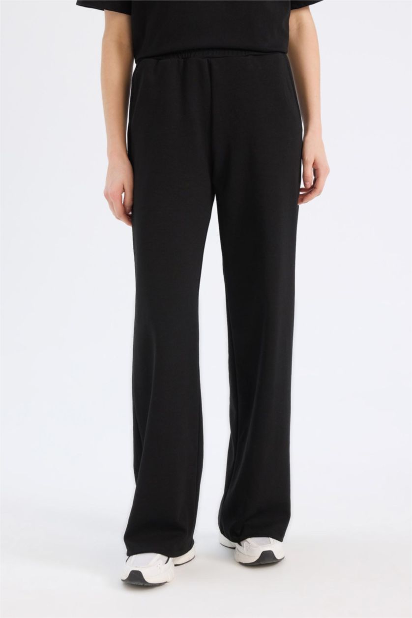 نساء أسود Straight Fit Trousers