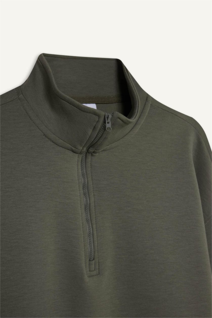 Kadın Haki Oversıze Sweatshirt