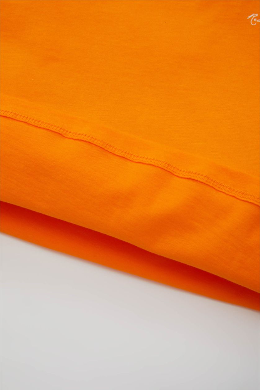 BABY BOY Orange Baby Boy Marine Printed Short Sleeve T-Shirt