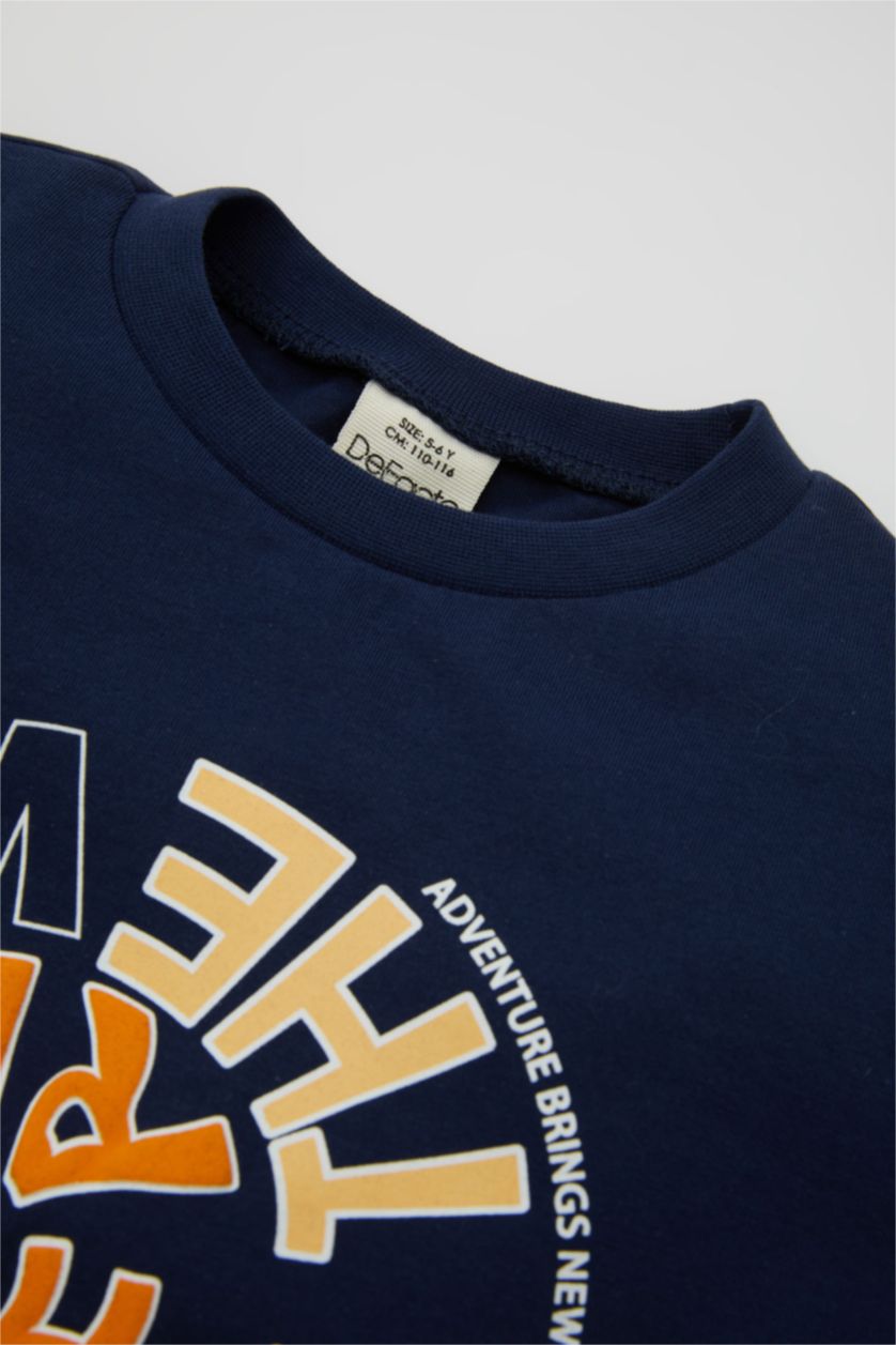 BABY BOY NAVY Baby Boy Printed Short Sleeve T-Shirt