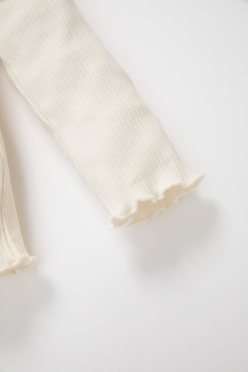 Сәби Қыз экру Сәби Қыз велосипед мойыны гүл ұзын жеңді Ұзын жеңді футболка