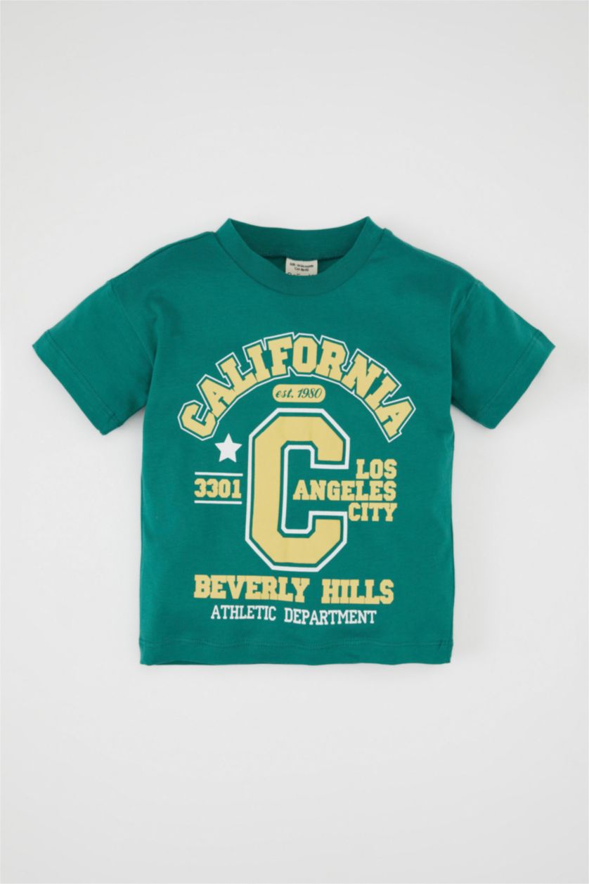 BABY BOY Green Baby Boy Printed Short Sleeve T-Shirt