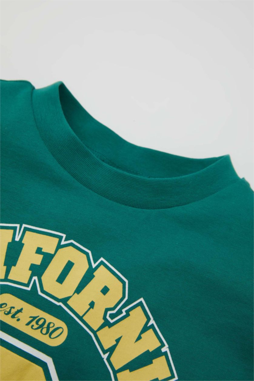 BABY BOY Green Baby Boy Printed Short Sleeve T-Shirt