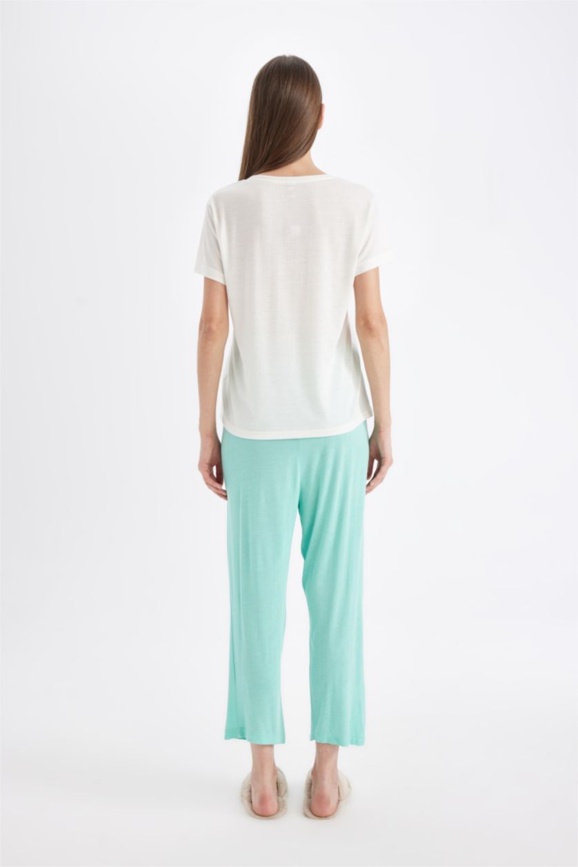 FEMME Vert Clair Pyjama en viscose à Coupe régulière de Fall in Love