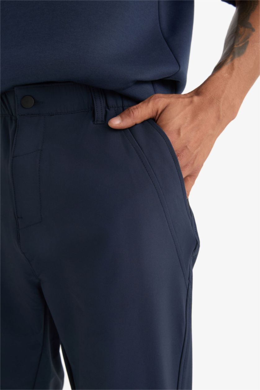 Мужчины Синий Брюки стандартного кроя, DeFactoFit