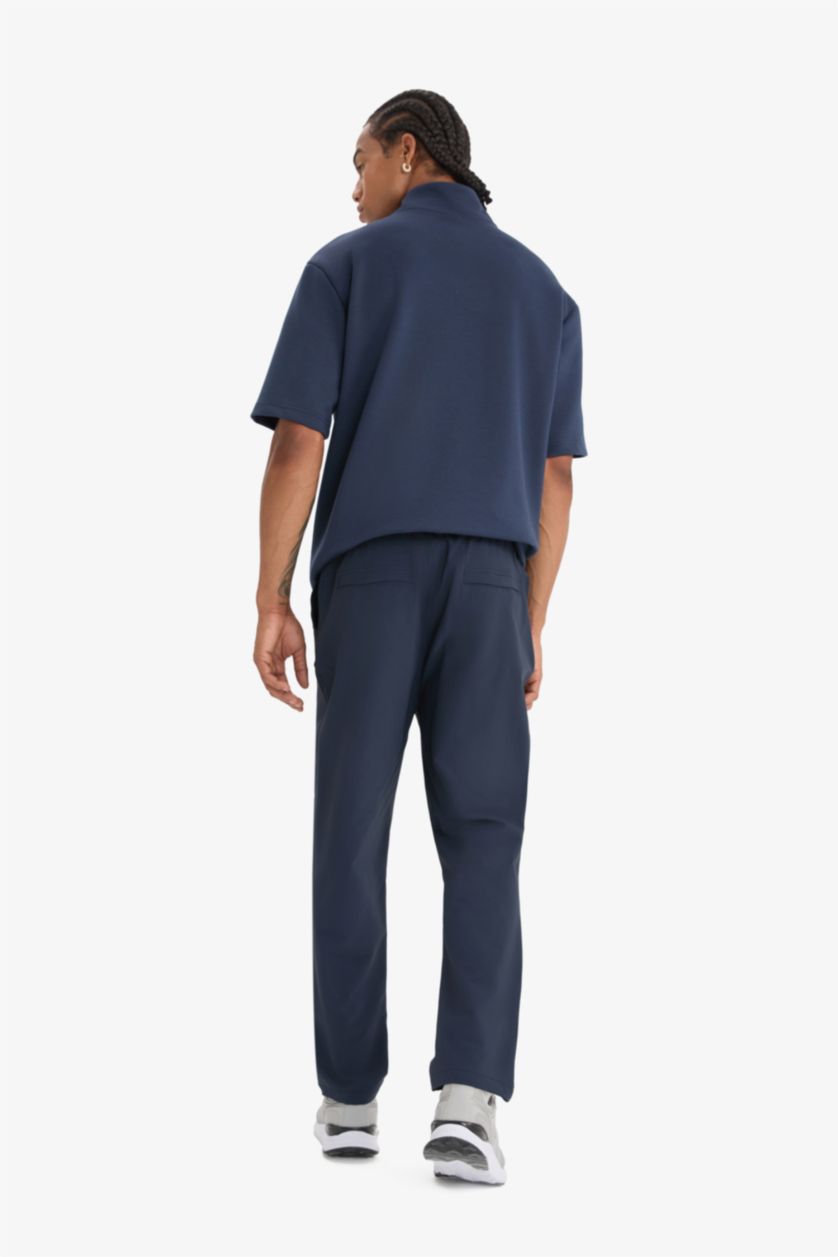 Мужчины Синий Брюки стандартного кроя, DeFactoFit