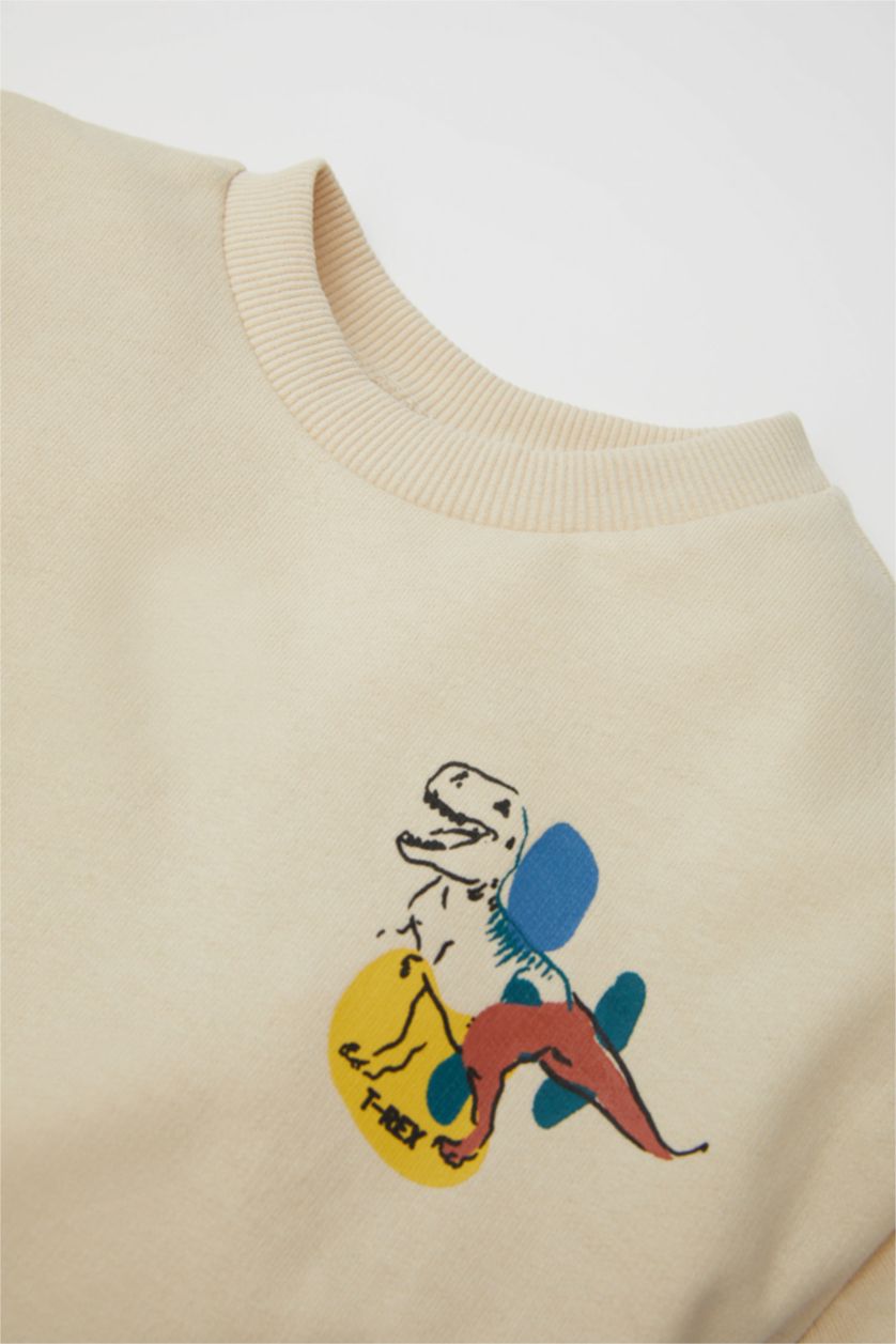 BABY BOY Light Stone Baby Boy 3D Printed Thin Sweatshirt Sweatpants 2 Piece Set