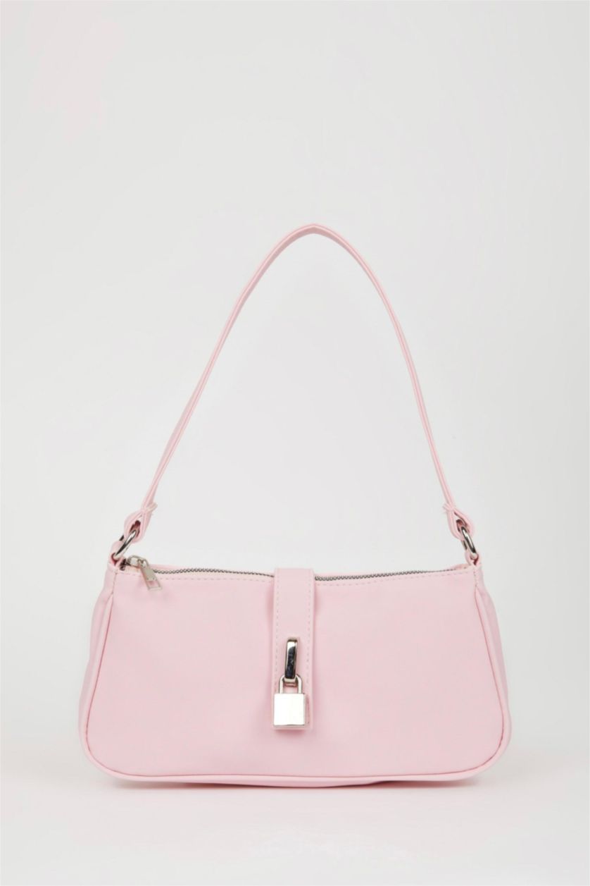 Kadın Açık Pembe Kadın Suni Deri Omuz Çantası