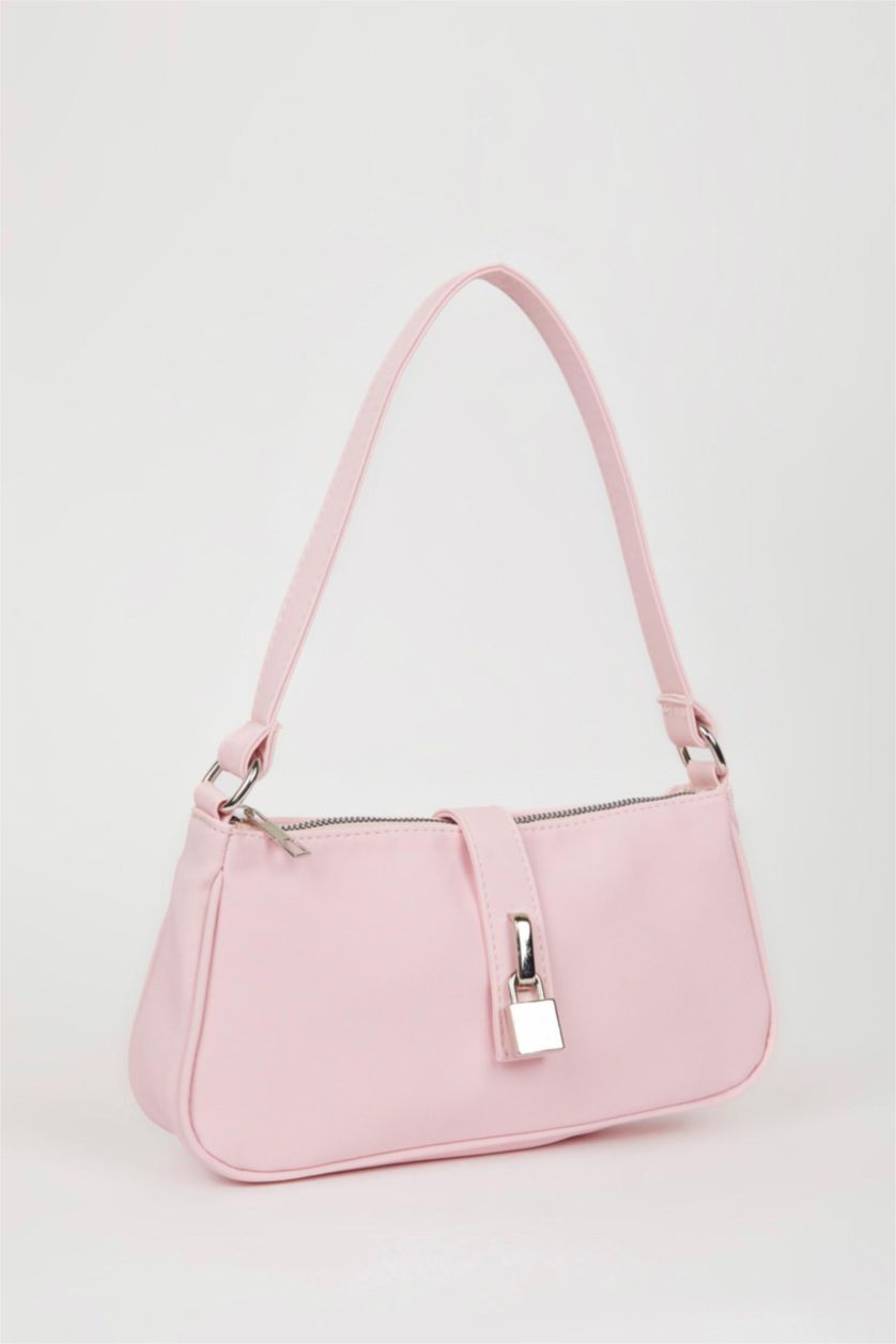 Kadın Açık Pembe Kadın Suni Deri Omuz Çantası