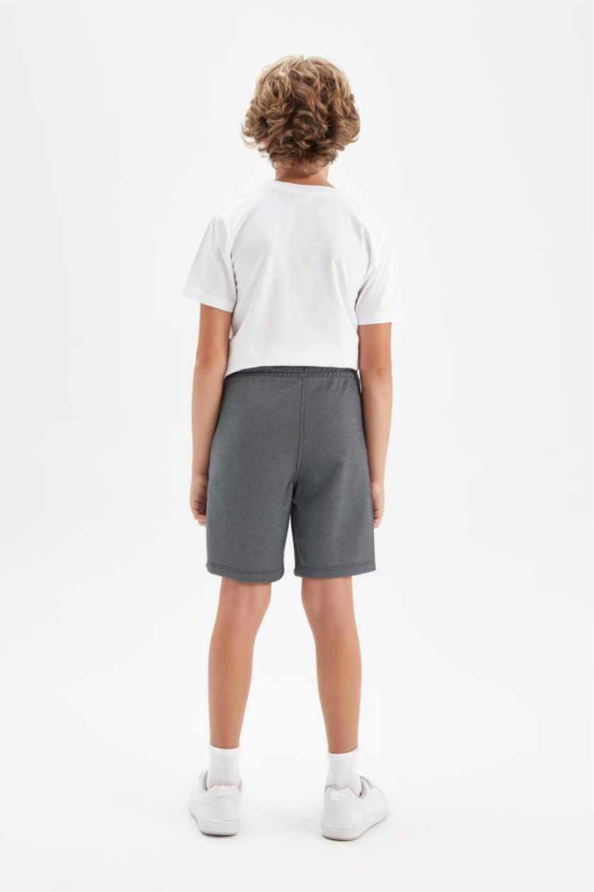 Erkek Çocuk - Genç Erkek Lacivert Basic Düz Şort Erkek Çocuk