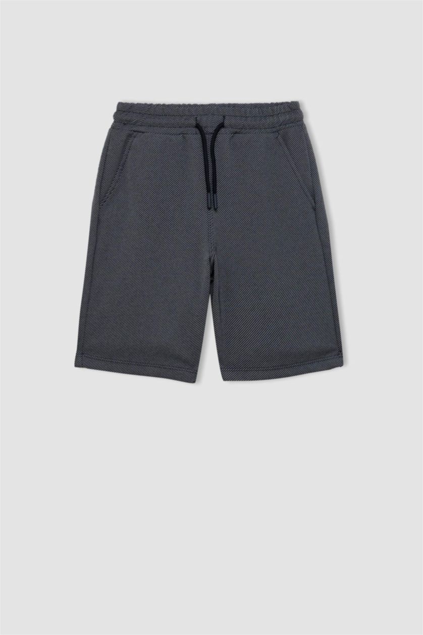 Erkek Çocuk - Genç Erkek Lacivert Basic Düz Şort Erkek Çocuk