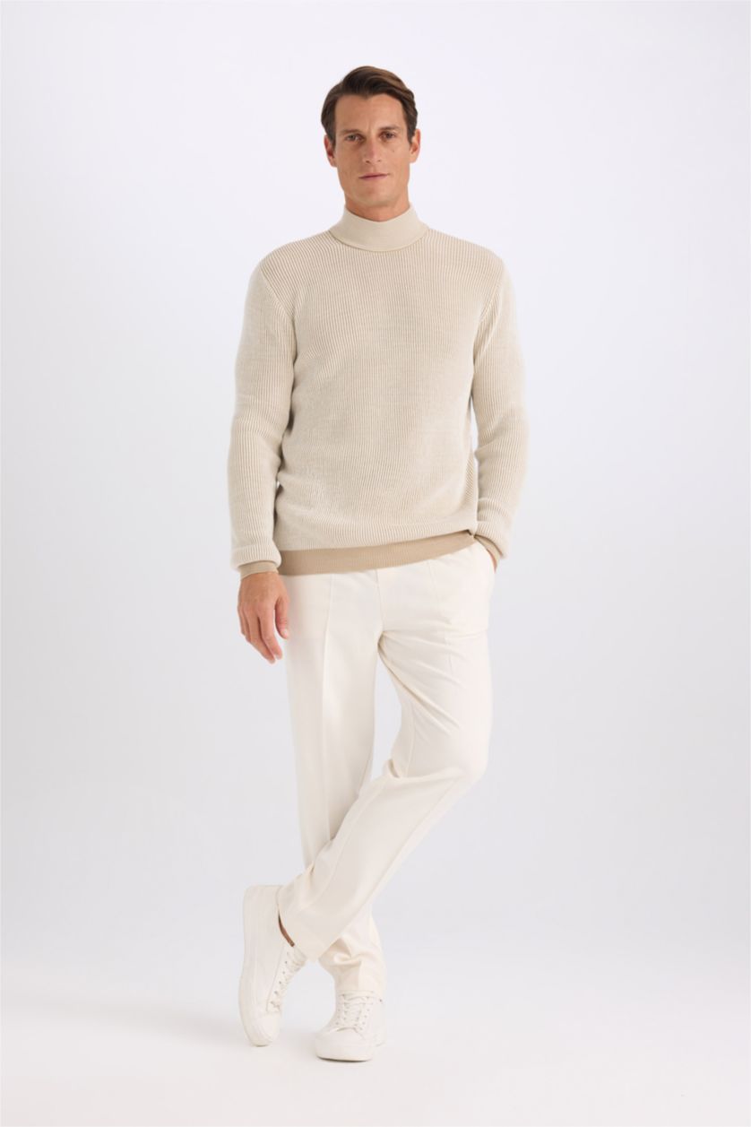 HOMME Beige Standard Fit Knitwear Pullover