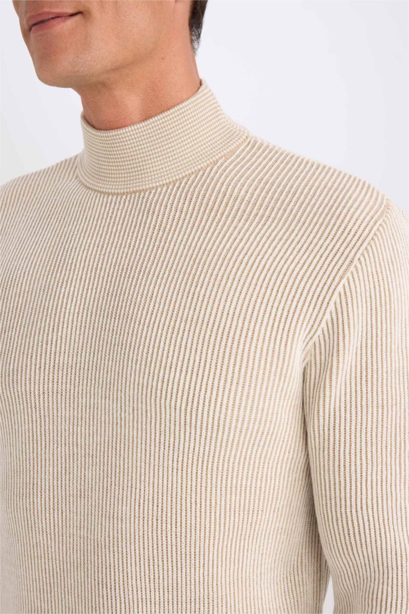 HOMME Beige Standard Fit Knitwear Pullover