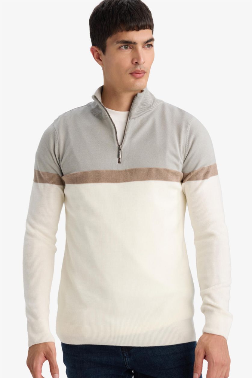 رجالي بيج فاتح بلوفر تريكو قصة عادية هاي كول