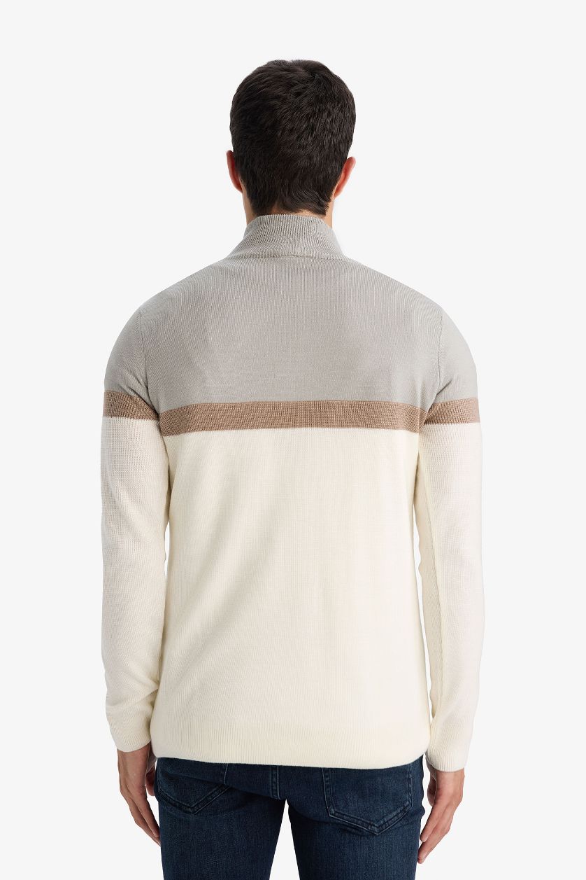 رجالي بيج فاتح بلوفر تريكو قصة عادية هاي كول