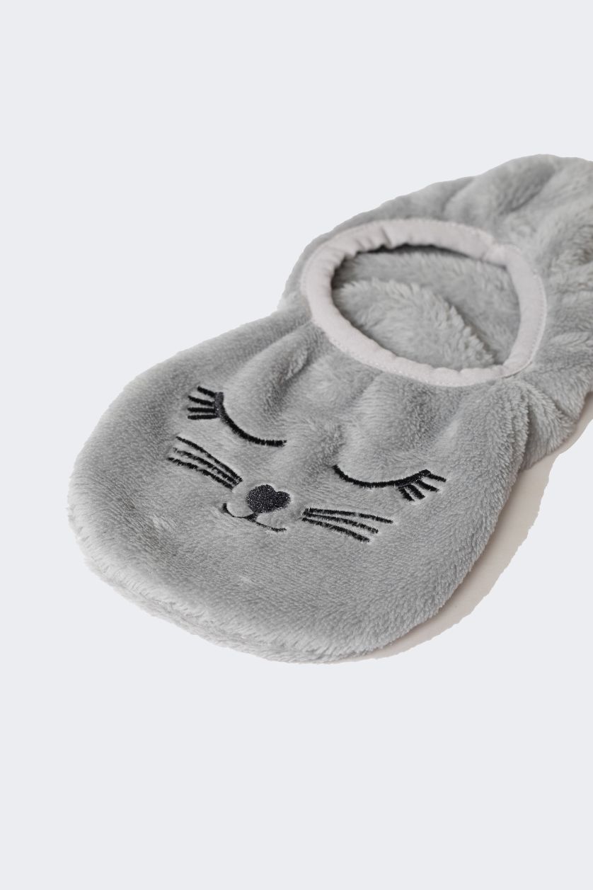 WOMAN Grey Woman Flat Sole Home Slippers