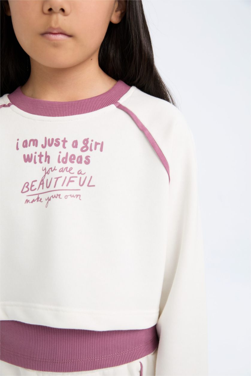FILLES Blanc Ensemble de Sweat-shirt, débardeur et jogging pour Fille