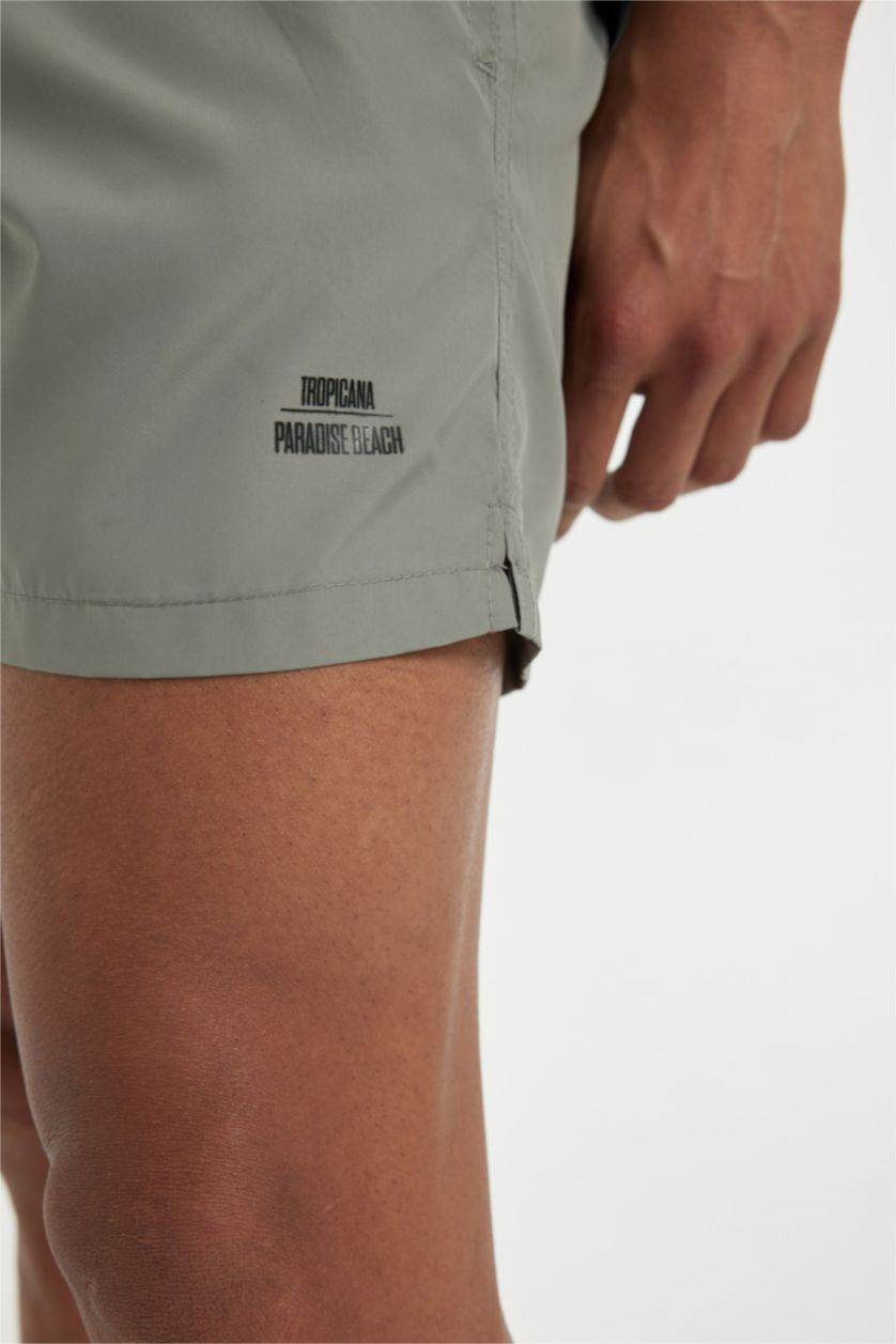 Man Grey Short Swim Shorts