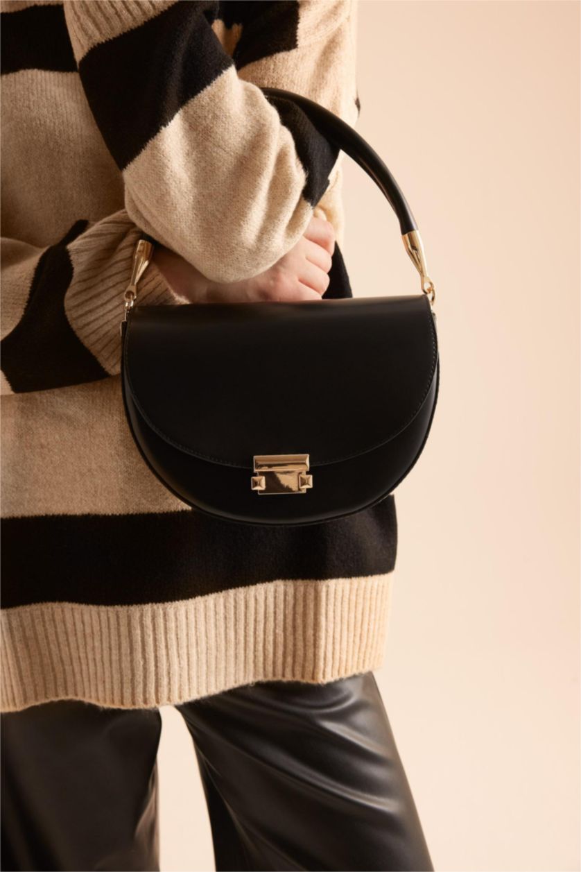 Kadın Siyah Kadın Suni Deri El Çantası