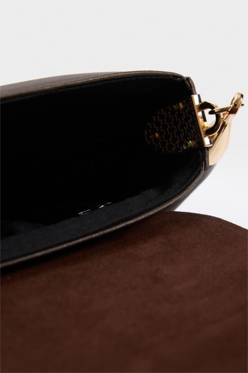 Kadın Koyu Kahve Suni Deri El Çantası