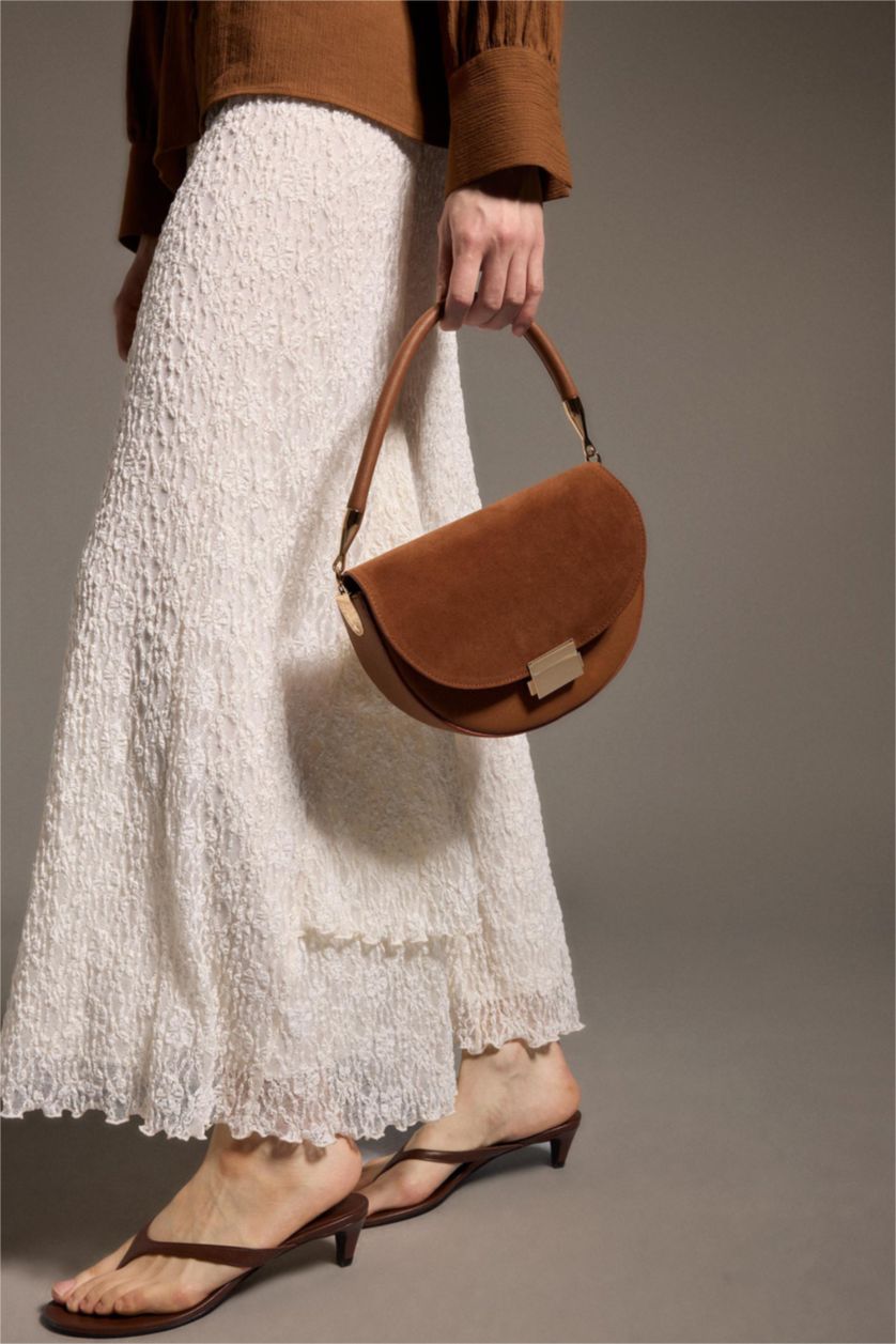 Kadın Taba Suni Deri El Çantası