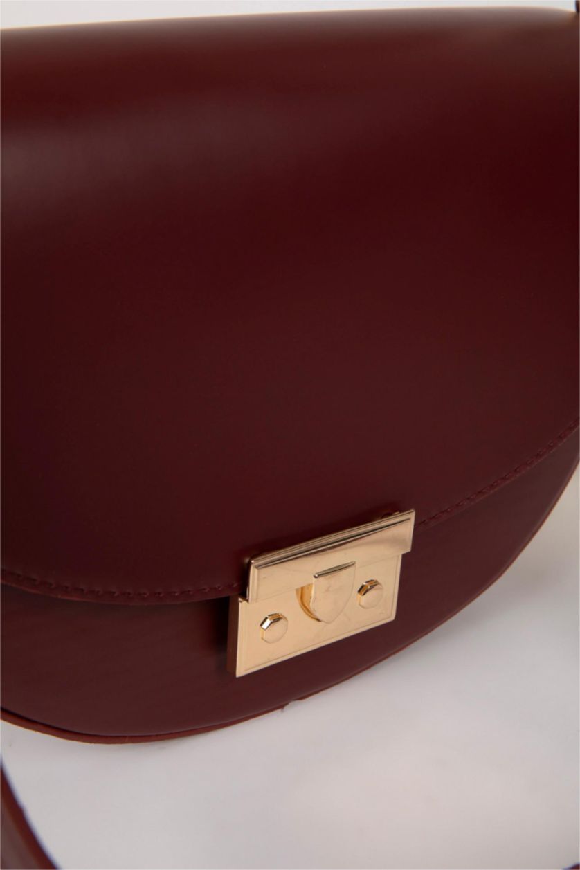 Kadın Bordo Suni Deri El Çantası