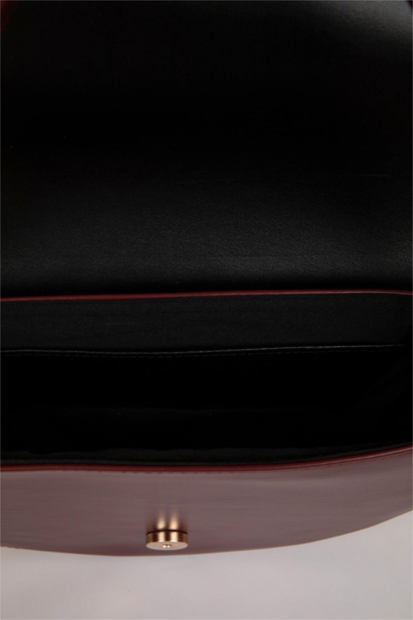 Kadın Bordo Suni Deri El Çantası