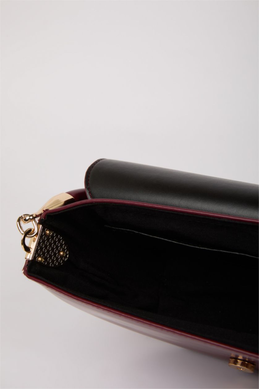 Kadın Bordo Kadın Suni Deri El Çantası