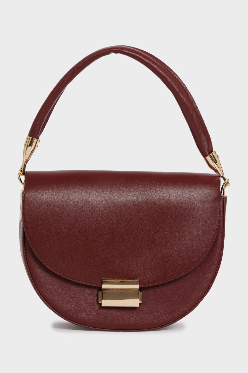 Kadın Bordo Kadın Suni Deri El Çantası