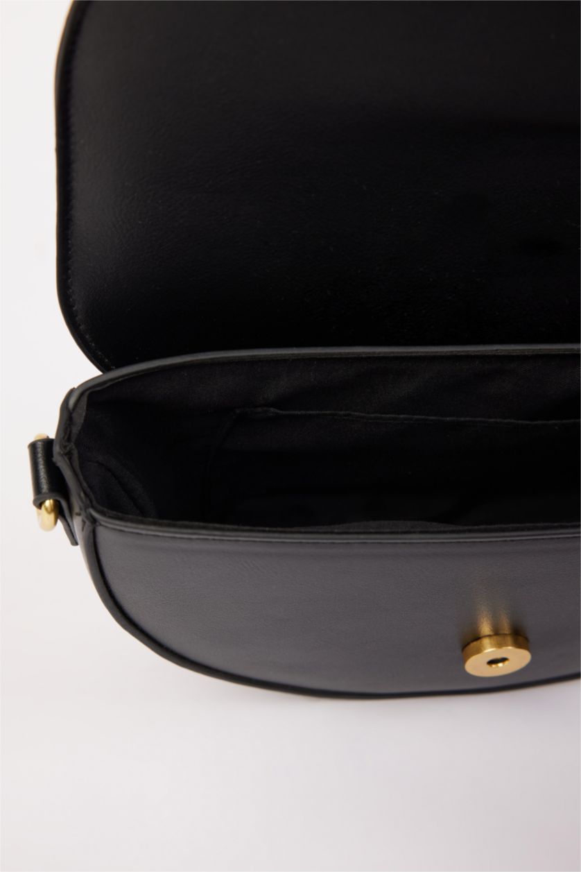 Әйелдерге қара Әйелдерге полиуретан иық сөмкесі